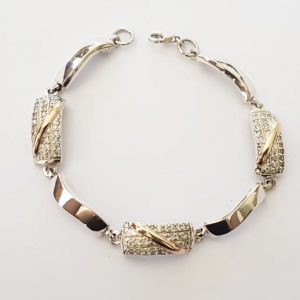 Pulsera de Plata 925 y Oro - 18cm