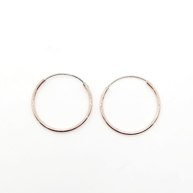 Argolla Lisa 20MM Plata 925 Bañada en Oro Rosé -1.2MM
