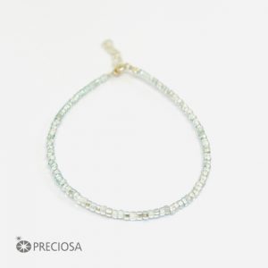 PULSERA CON CRISTALES DE PLATA 925 - Gris Claro