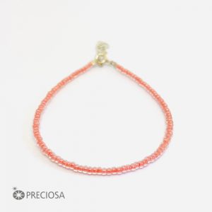 PULSERA CON CRISTALES DE PLATA 925 - Rosado Peach