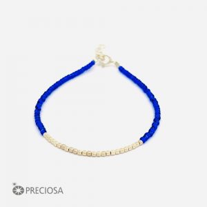 PULSERA CON CRISTALES DE PLATA 925 - Azul Rey