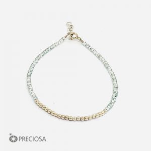 PULSERA CON CRISTALES DE PLATA 925 - Gris Claro