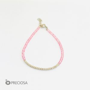 PULSERA CON CRISTALES DE PLATA 925 - Rosa