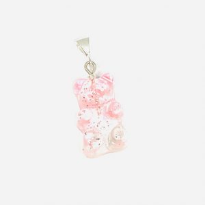 Dije con Cristal de Plata 925 - Rosado Translúcido