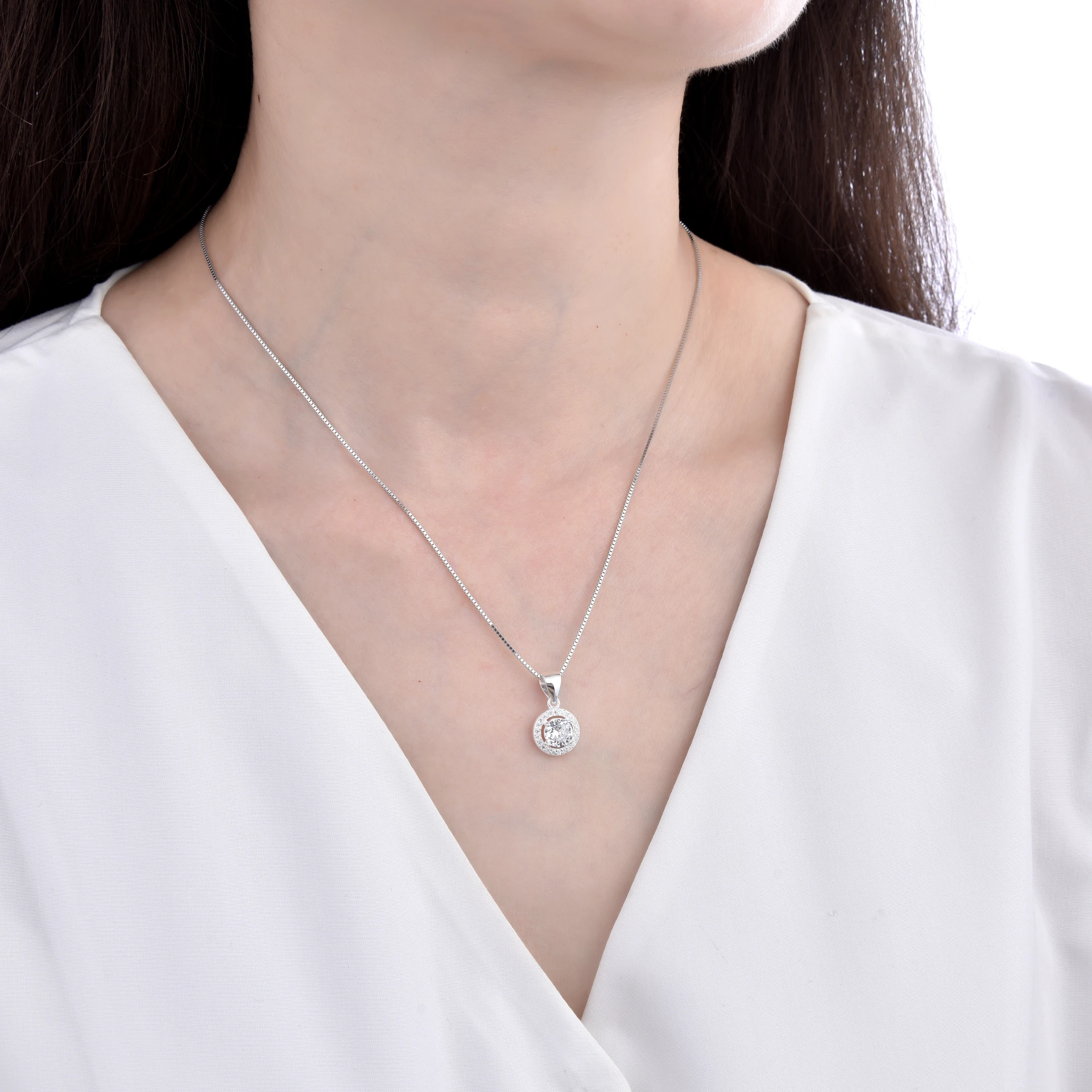 Dije con Cristal Plata 925 - Imagen 2