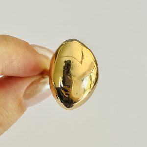ANILLO DE ACERO DORADO AJUSTABLE