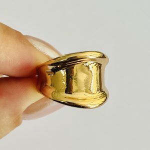 ANILLO DE ACERO DORADO AJUSTABLE