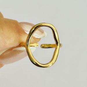 ANILLO DE ACERO DORADO AJUSTABLE