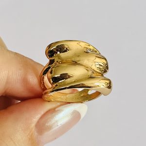 ANILLO DE ACERO DORADO - 19