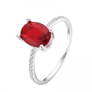 Anillo con Cristal de Plata 925 - 12