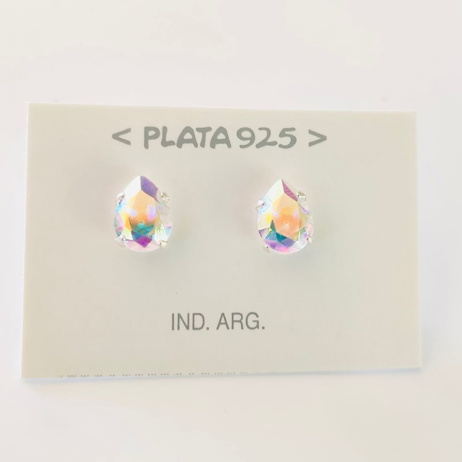 Aros con Cristal de Plata 925