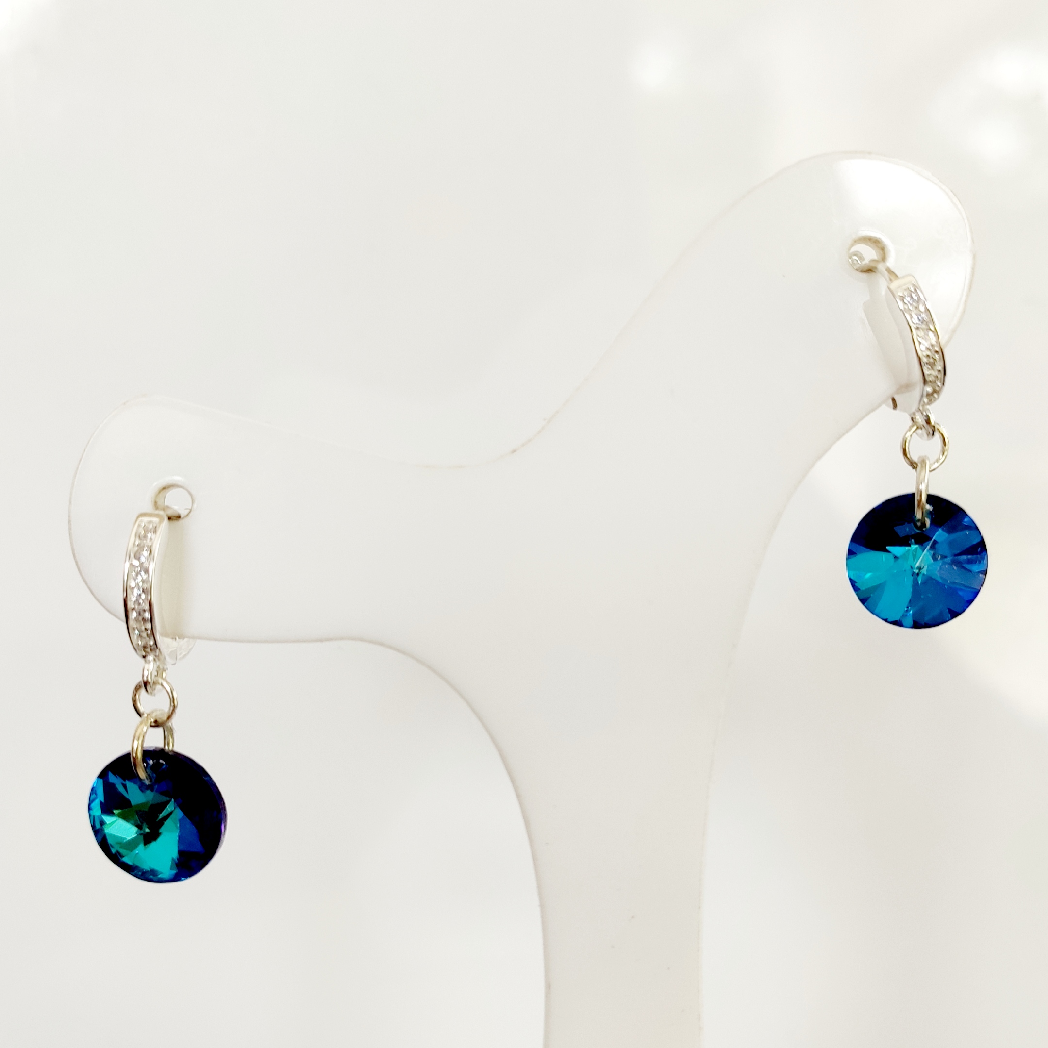 HUGGIES 12MM C/ CRISTALES SWA DE PLATA 925