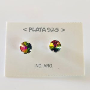 Aros con Cristal de Plata 925 - Vitrail Medium