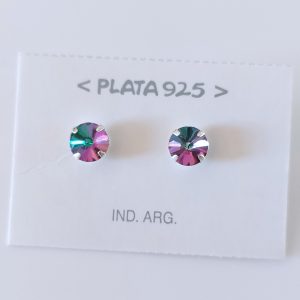 Aros con Cristal de Plata 925 - Vitrail Violet