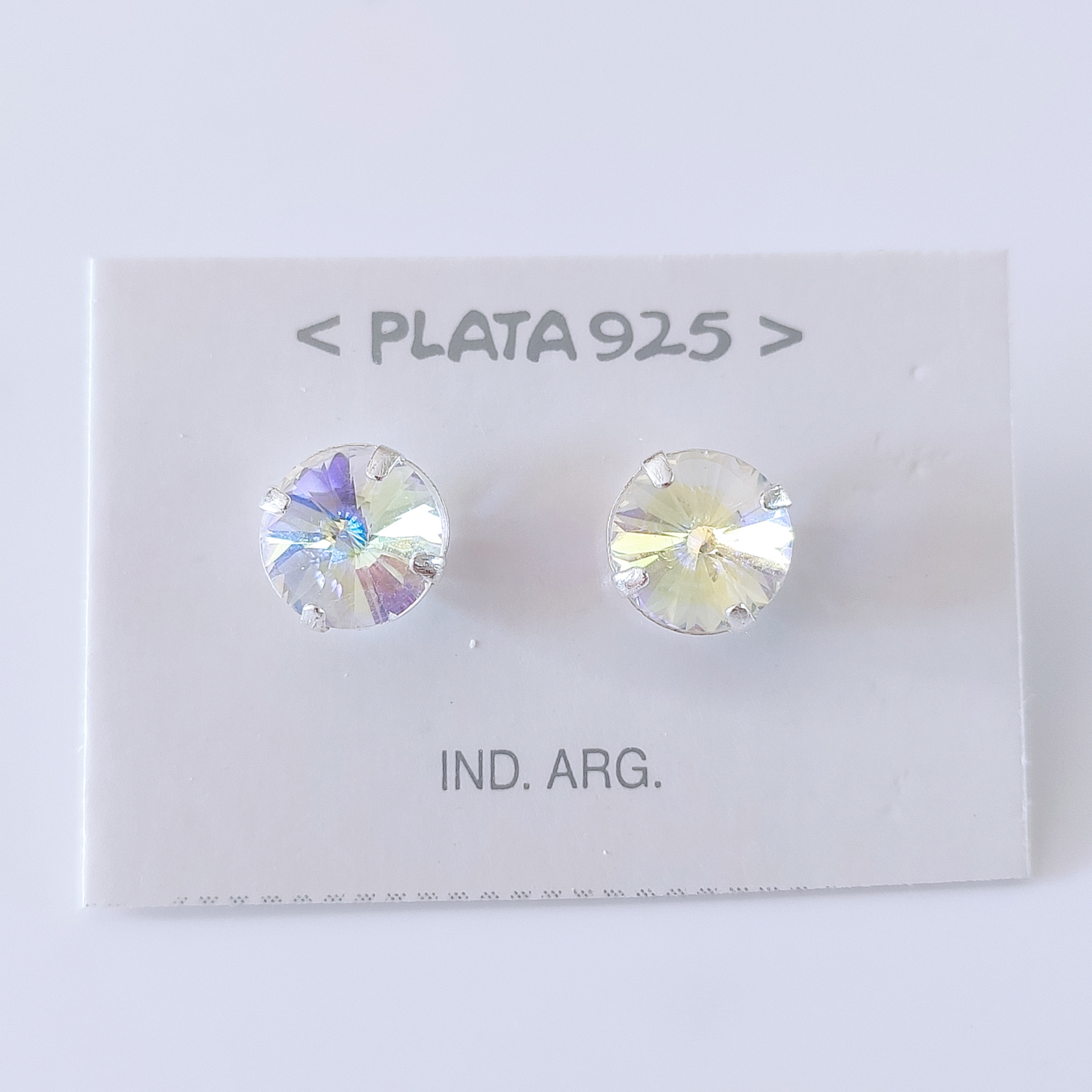 Aros con Cristal de Plata 925