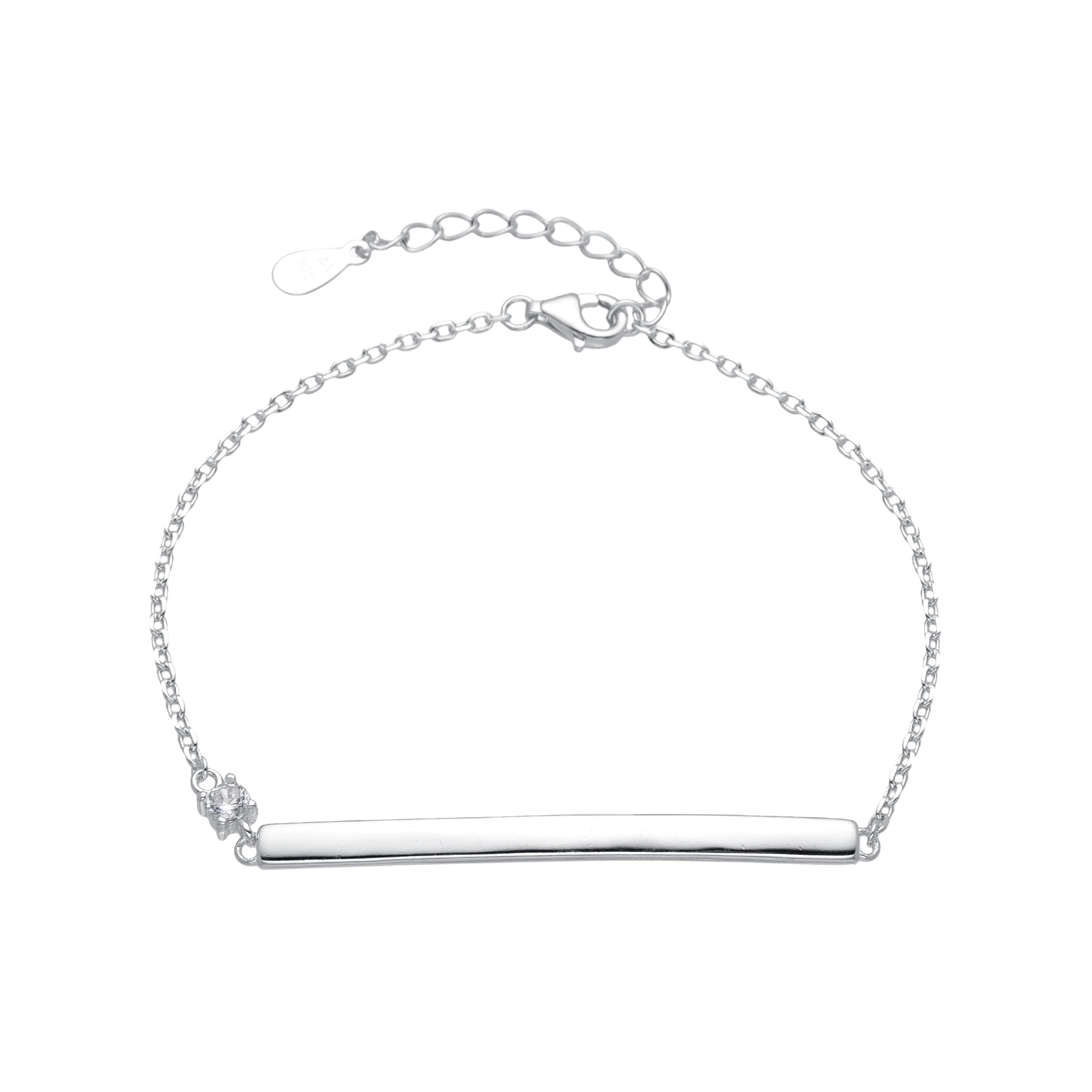PULSERA CON CRISTAL DE PLATA 925