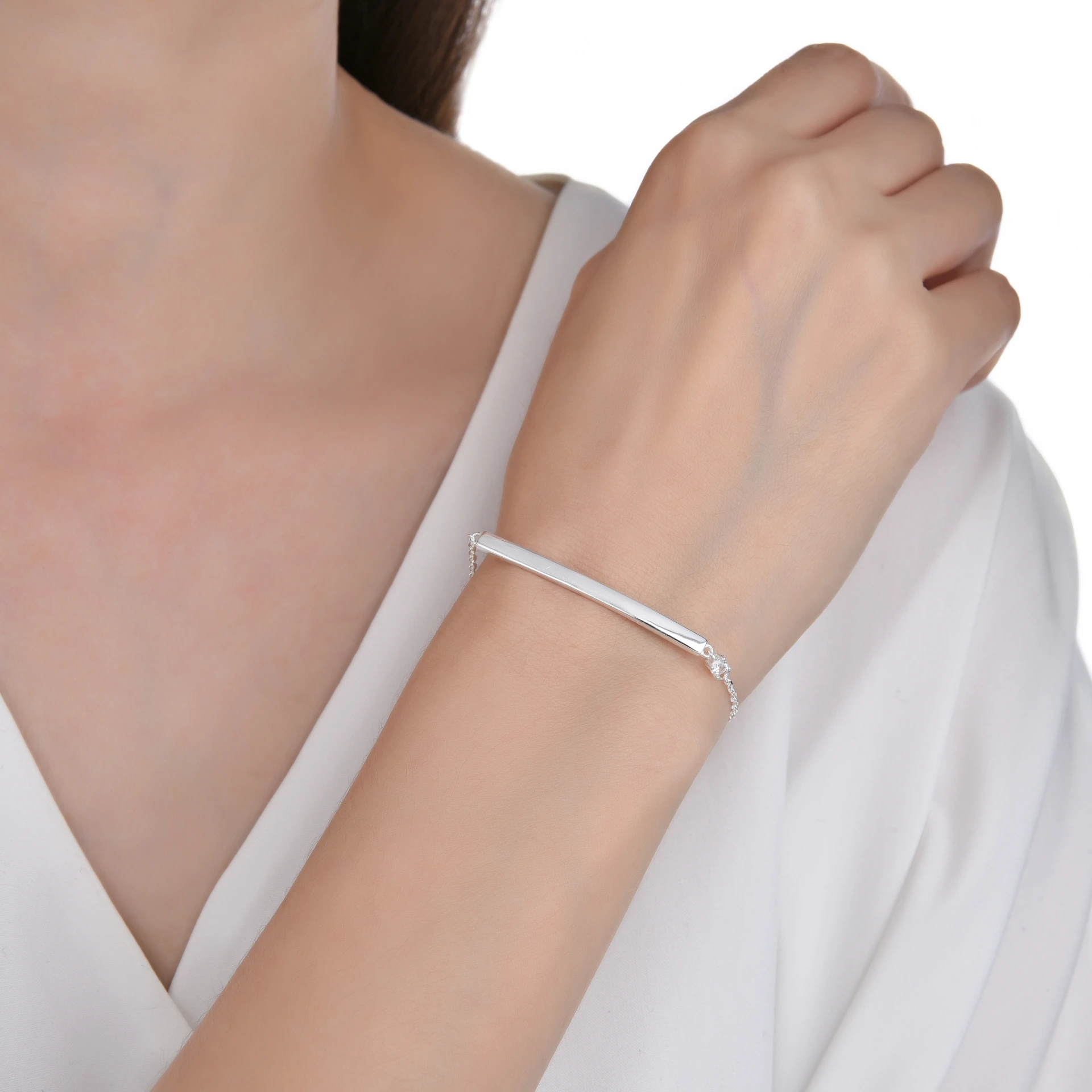 PULSERA CON CRISTAL DE PLATA 925 - Imagen 2