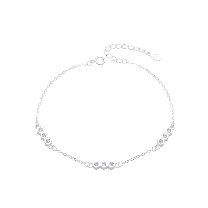 PULSERA CON CRISTAL DE PLATA 925