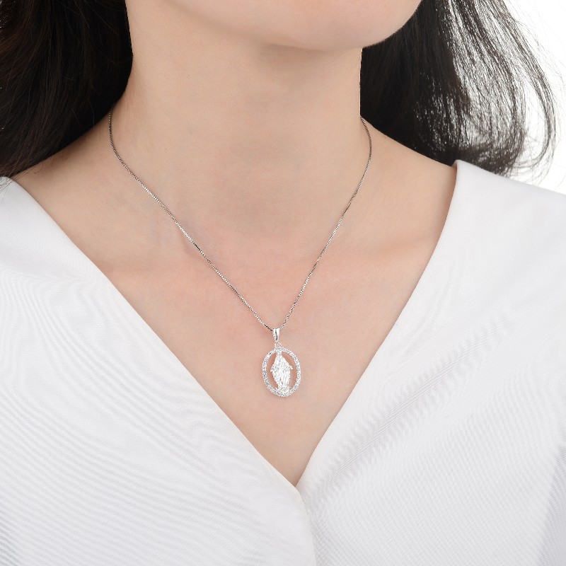 Dije con Cristal Plata 925 - Imagen 2