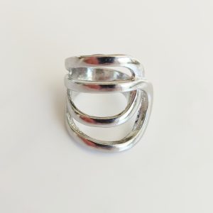 ANILLO ACERO PLATEADO AJUSTABLE