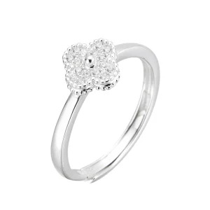 Anillo Ajustable Cristal de Plata 925