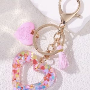 Llavero con Resina Corazon