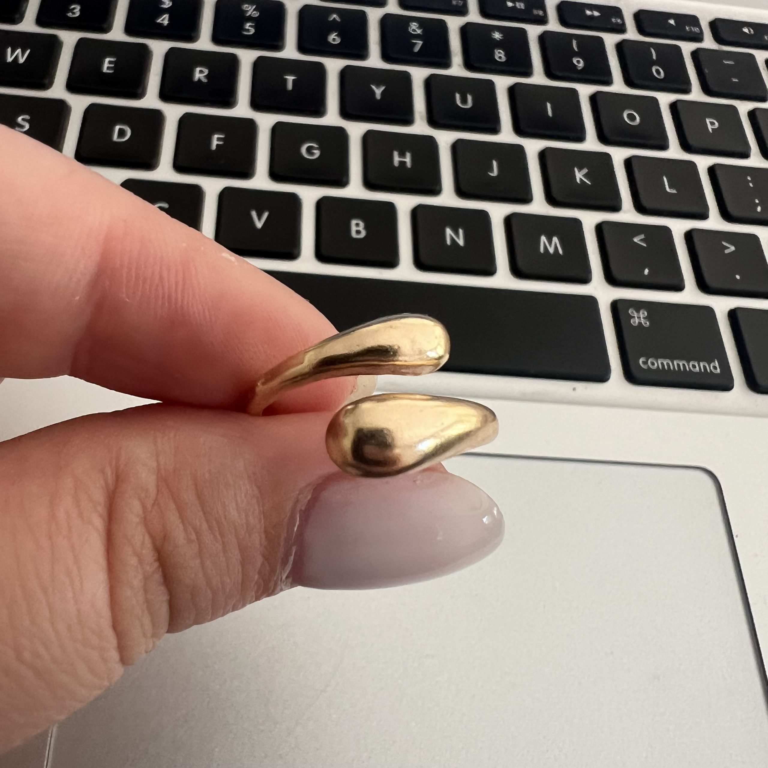 ANILLO ACERO DORADO AJUSTABLE