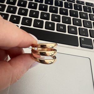 ANILLO ACERO DORADO AJUSTABLE