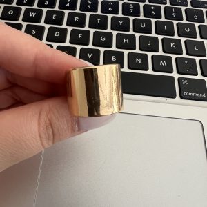 ANILLO ACERO DORADO - 20