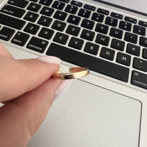 ANILLO ACERO DORADO AJUSTABLE