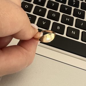 ANILLO ACERO DORADO AJUSTABLE