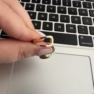 ANILLO ACERO DORADO AJUSTABLE