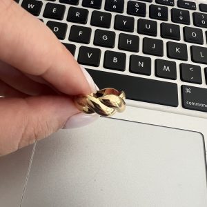 ANILLO ACERO DORADO - 15