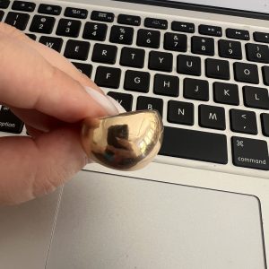 ANILLO ACERO DORADO AJUSTABLE