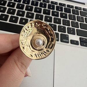 ANILLO ACERO DORADO AJUSTABLE