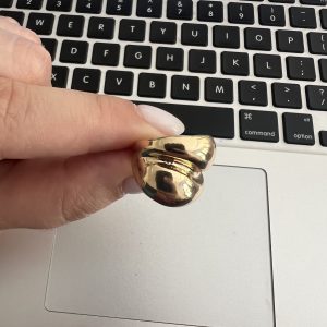 ANILLO ACERO DORADO AJUSTABLE