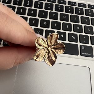 ANILLO ACERO DORADO AJUSTABLE