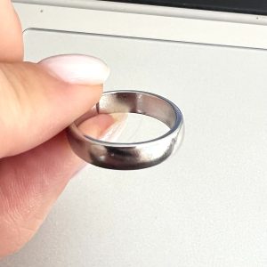 ANILLO ACERO PLATEADO AJUSTABLE