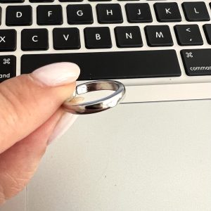 ANILLO ACERO PLATEADO AJUSTABLE