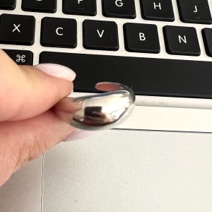 ANILLO ACERO PLATEADO AJUSTABLE