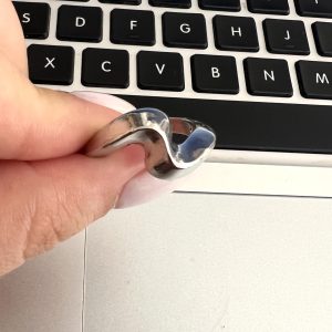 ANILLO ACERO PLATEADO AJUSTABLE