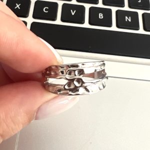 ANILLO ACERO PLATEADO AJUSTABLE