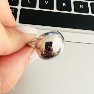 ANILLO ACERO PLATEADO AJUSTABLE