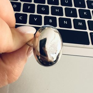 ANILLO ACERO PLATEADO AJUSTABLE