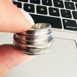 ANILLO ACERO PLATEADO AJUSTABLE