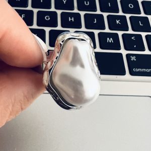 ANILLO ACERO PLATEADO AJUSTABLE