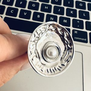 ANILLO ACERO PLATEADO AJUSTABLE