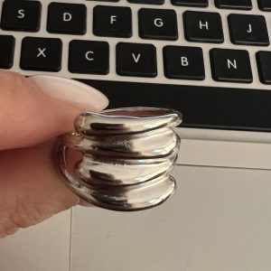 ANILLO ACERO PLATEADO - 19