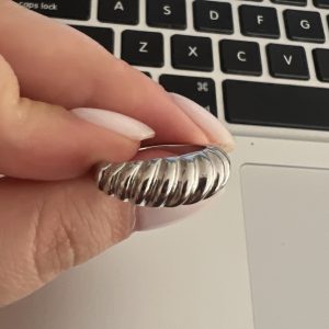 ANILLO ACERO PLATEADO - 13