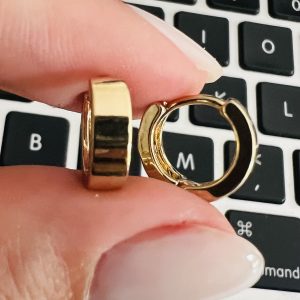 HUGGIES 12MM DORADO LISO